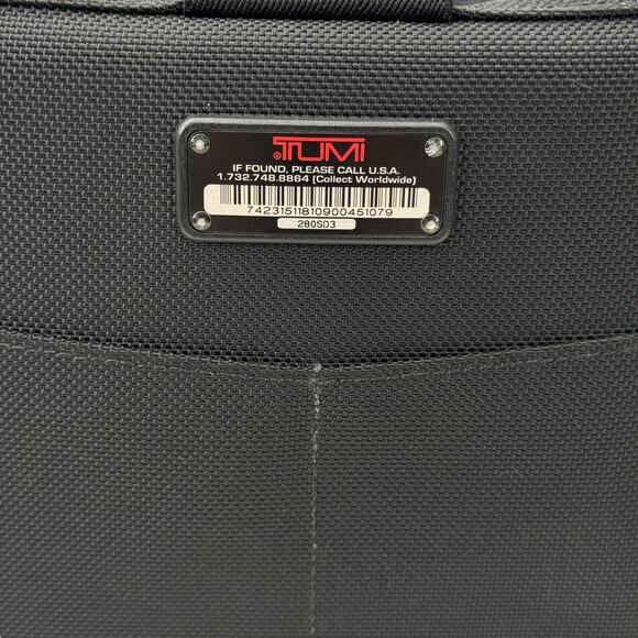 TUMI 280SD3 Black Ballistic Padded Nylon Laptop Computer Sleeve Insert 14" - Picture 3 of 9
